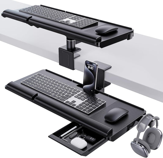 360 Rotation Keyboard Tray for Maximum Clarity!