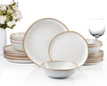 HaWare Plates and Bowls Set, 18-Piece Stoneware Dinnerware Set