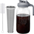 Stainless Steel Cold Brew Maker - Leak-proof 64oz Pitcher