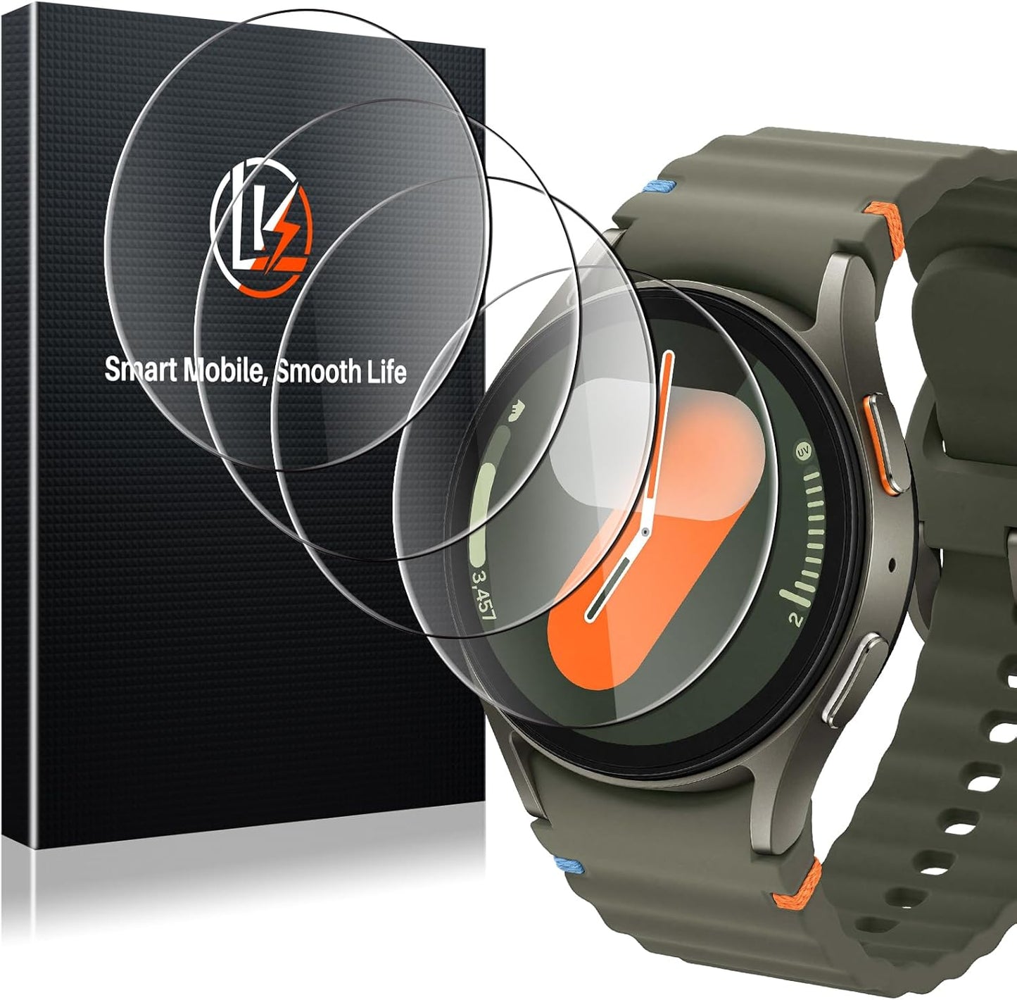 Premium 9H Tempered Glass Samsung Galaxy Watch 7 - Ultra-thin 4 Pack