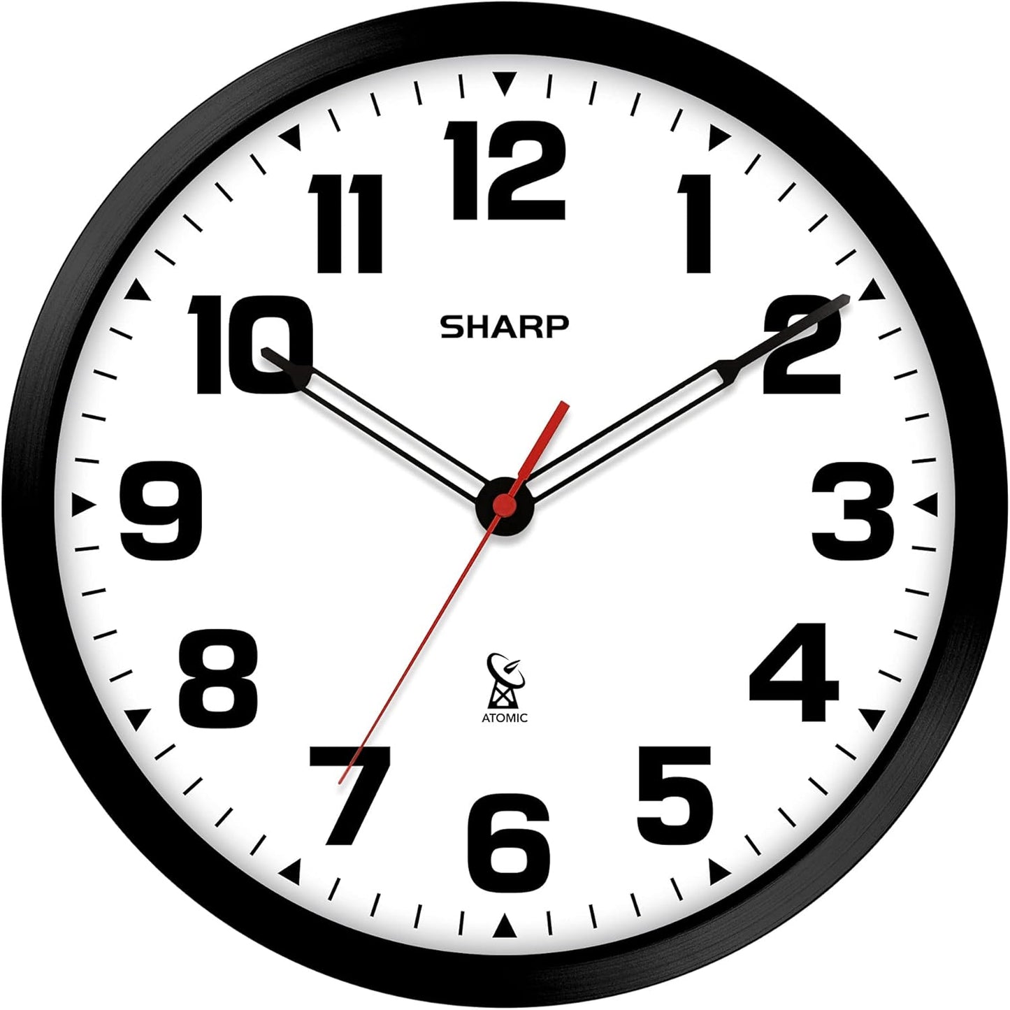 Sharp Atomic Analog Wall Clock - Accurate and Stylish Design
