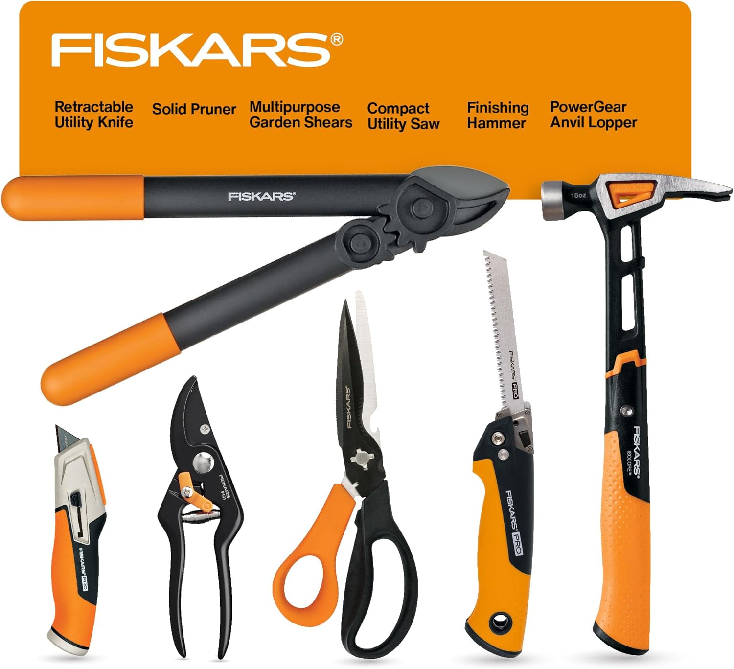 Fiskars Home Essentials Tool Kit for Indoor and Outdoor Use