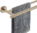 JQK Double Towel Bar Champagne Bronze 27 in - Sturdy 24 in Usable Rack