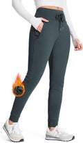 SEVEGO Women Tall Inseam Fleece Lined Joggers - Warm, Water Resistant