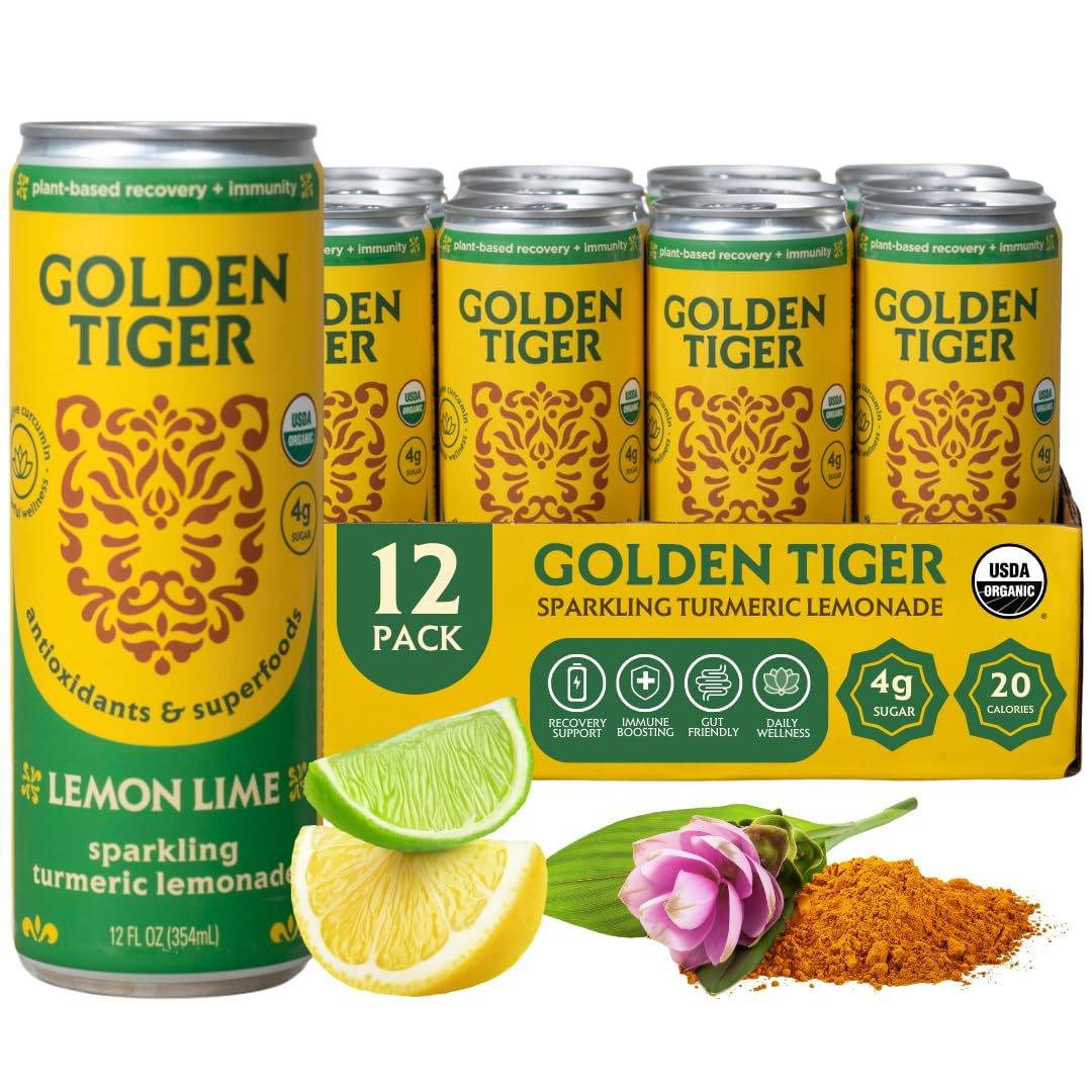 Golden Tiger Turmeric Sparkling Lemonade for Wellness
