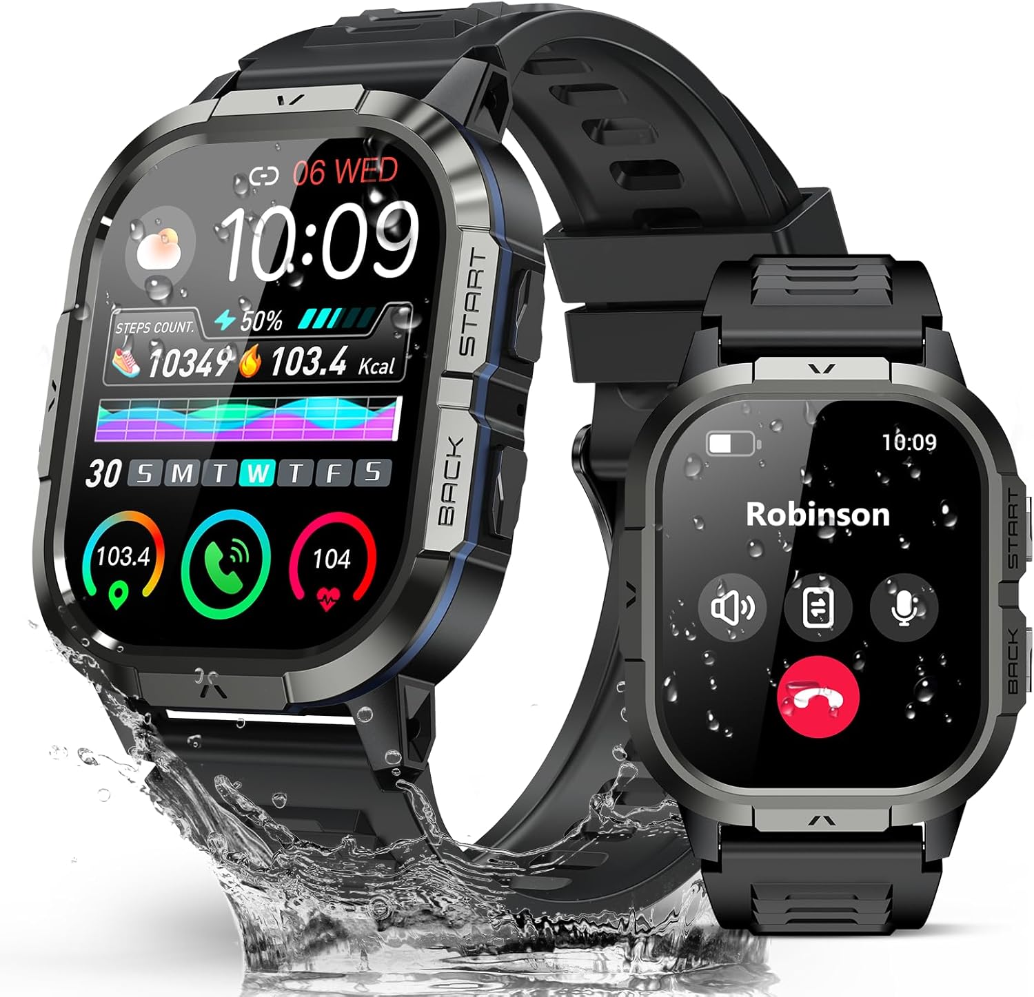 2.06 AMOLED Military Smartwatch - Ultimate Fitness Tracker