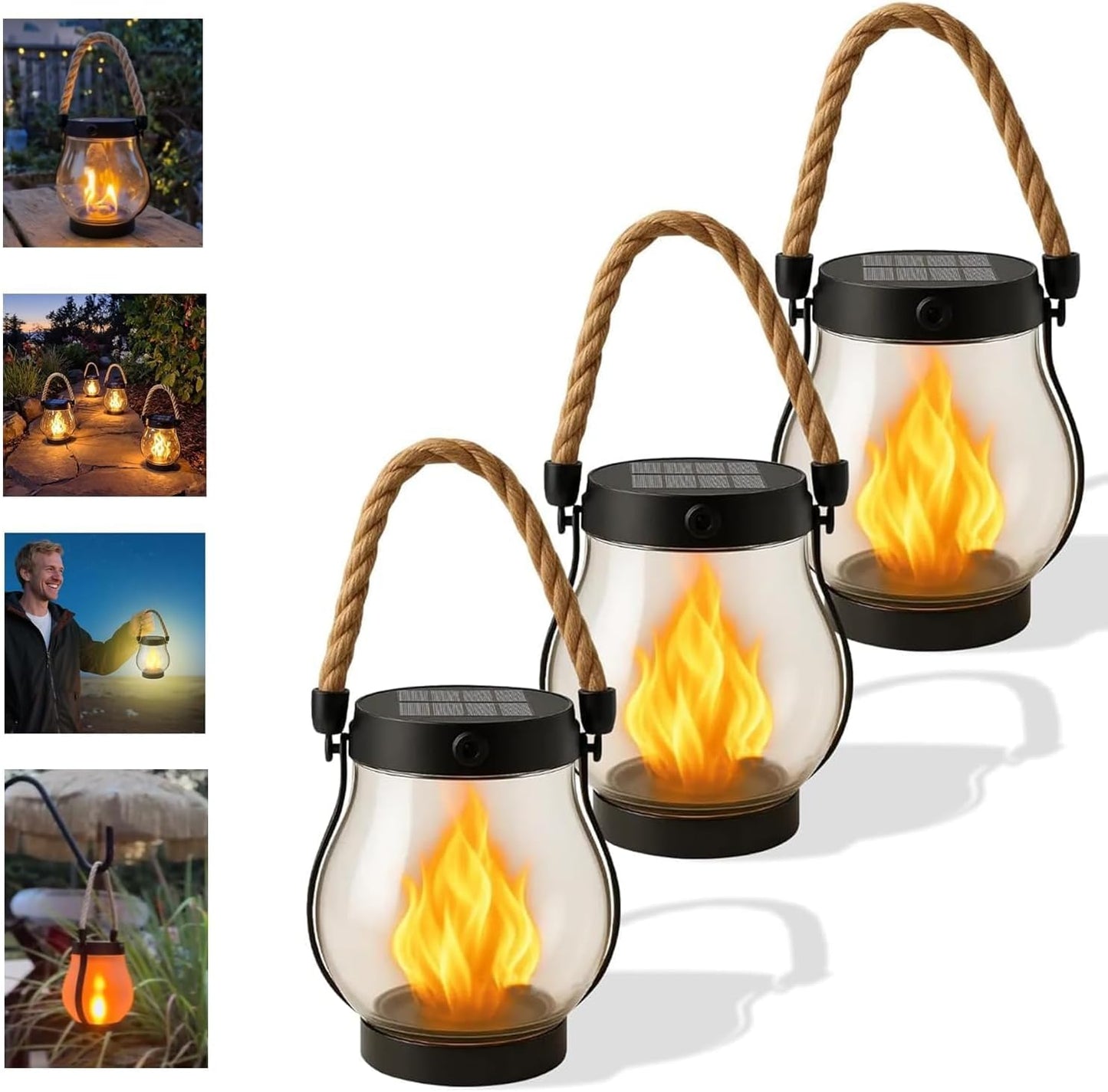 Kaliqo Solar Lanterns Outdoor Lights for Garden and Camping