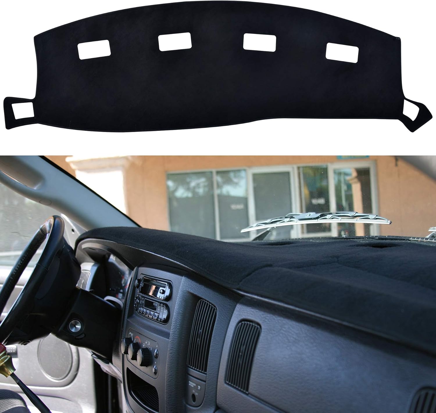 SPEEDWOW Dashboard Cover Mat for Dodge Ram 1500 2002-2005