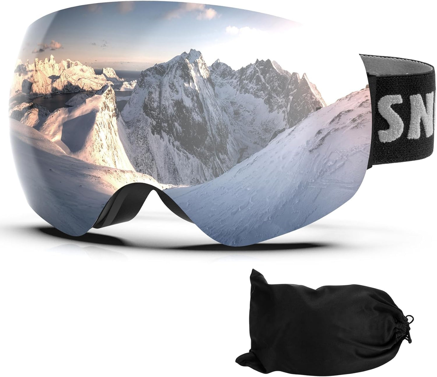LAVOLLY Adult Ski Goggles: 100% UV Protection & Anti-Fog