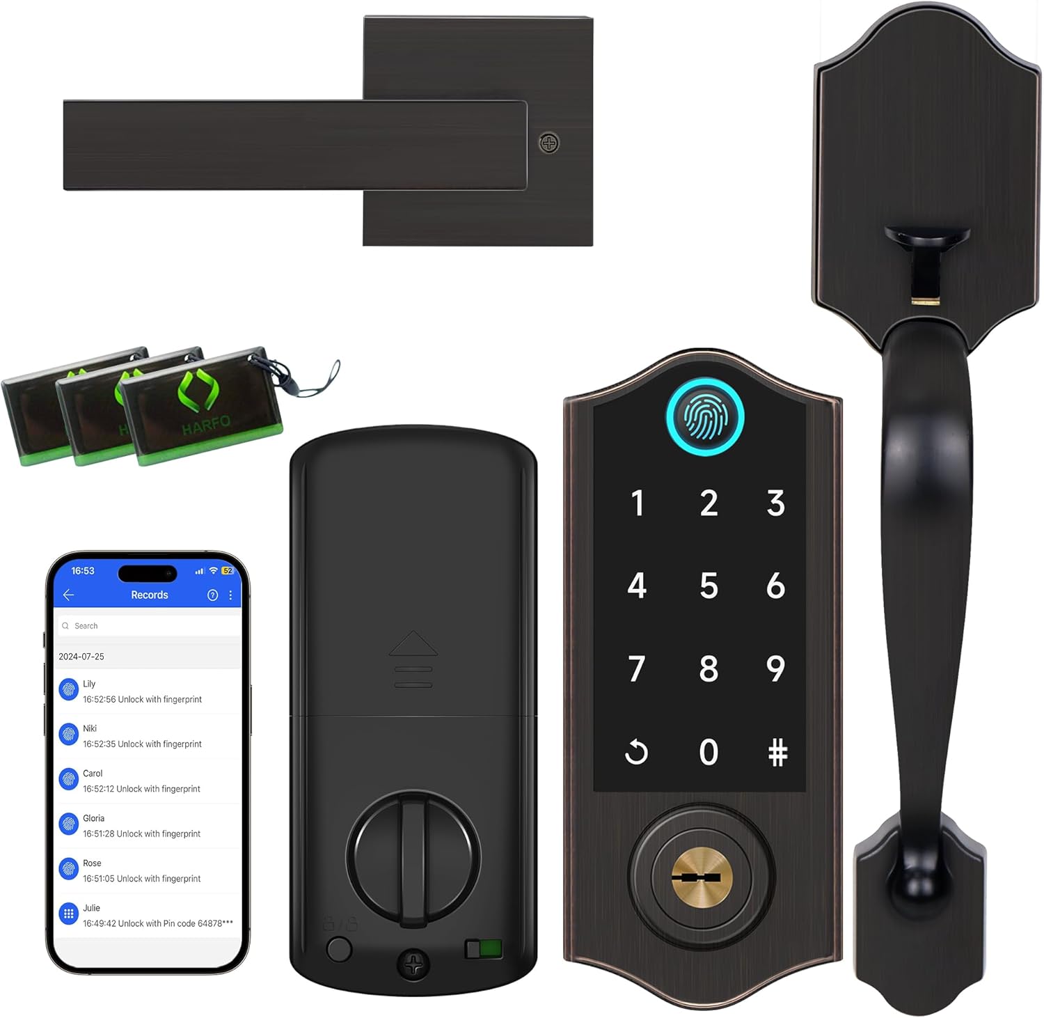 Keyless Smart Door Lock Set by HARFO - Secure Entry – GearMustHave