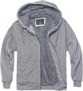 Heavyweight Sherpa Hoodies for Men - Warm Fleece Lined Winter Zip