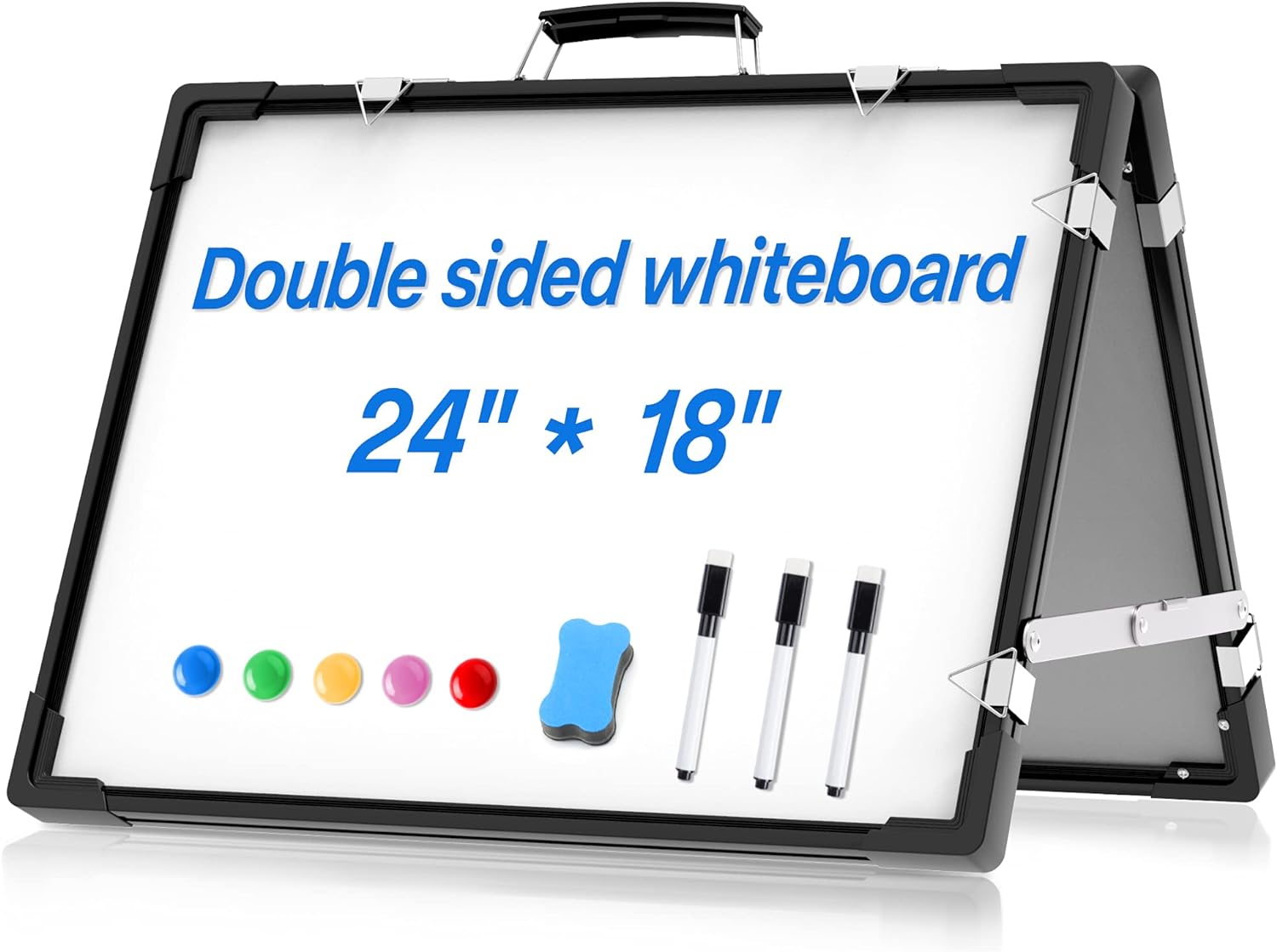 Portable Double Sided Whiteboard Dry Erase Board for All Uses