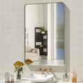 WEER 24X36 Inch Brushed Nickel Bathroom Mirror for Modern Spaces