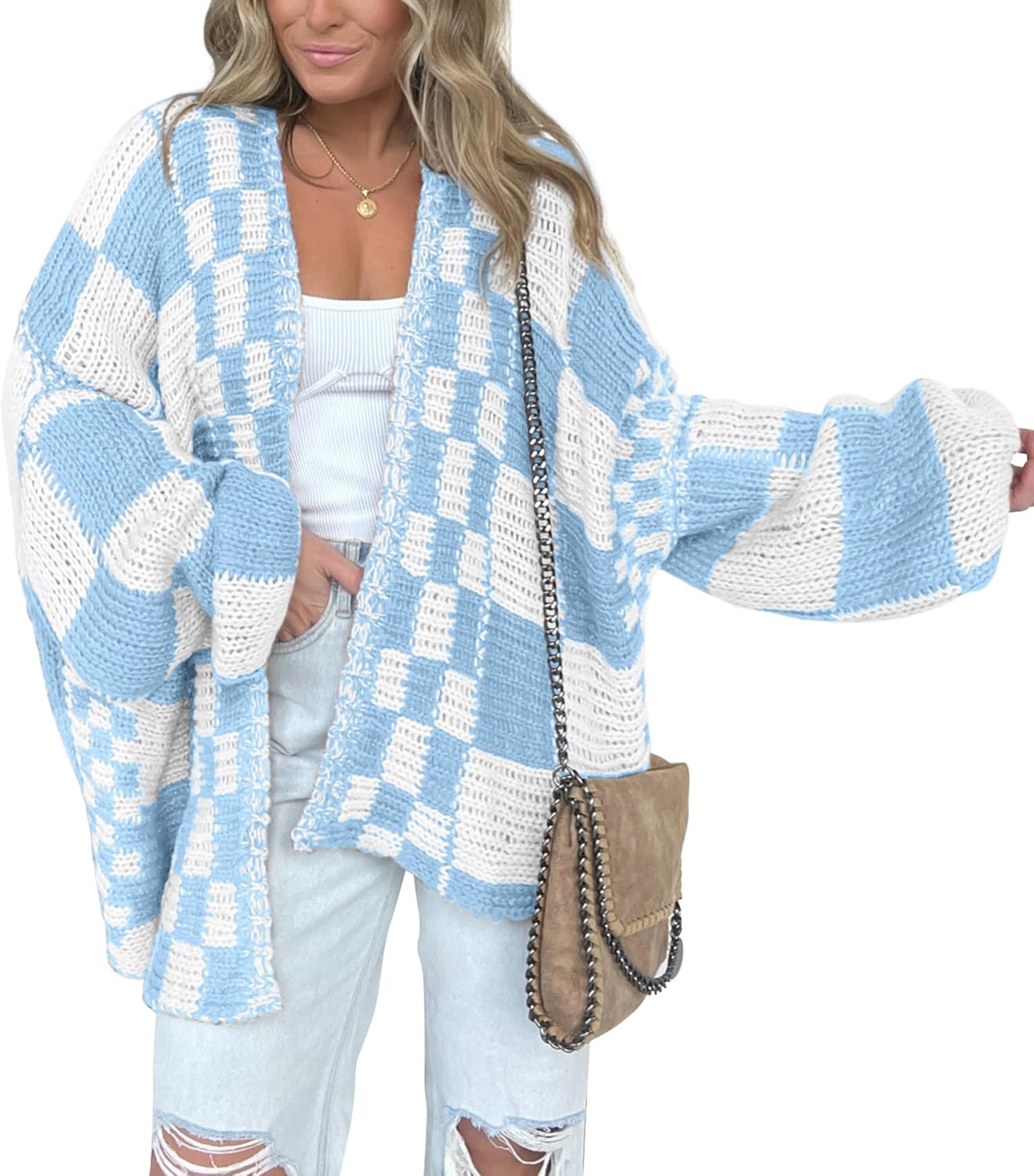 BTFBM Casual Cardigan Sweater for Women - Trendy Fall Fashion