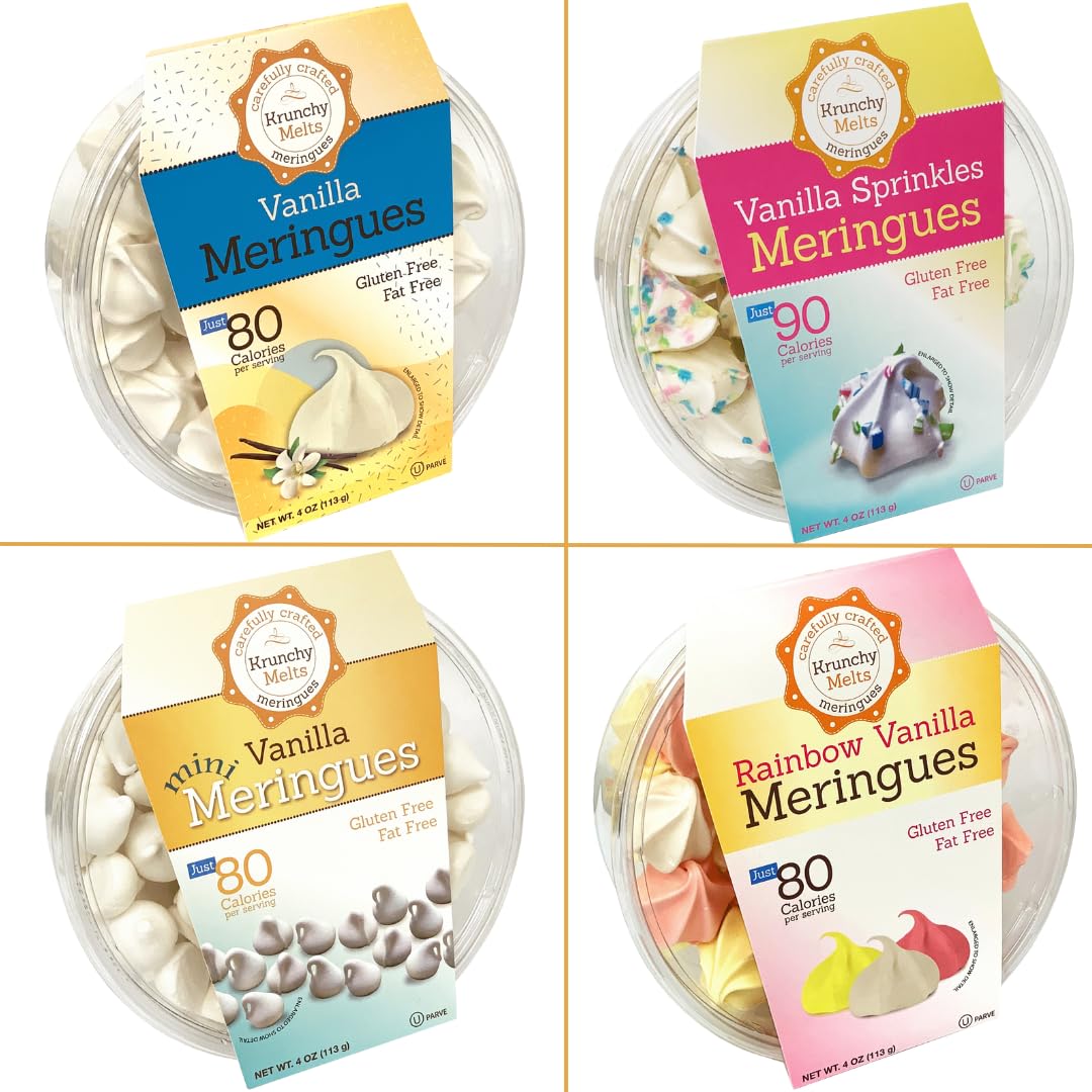 Krunchy Melts Meringue Cookies - Guilt-Free Vanilla Treats