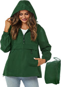 Avoogue Womens Rain Jacket with Hood - Packable Lightweight Pullover