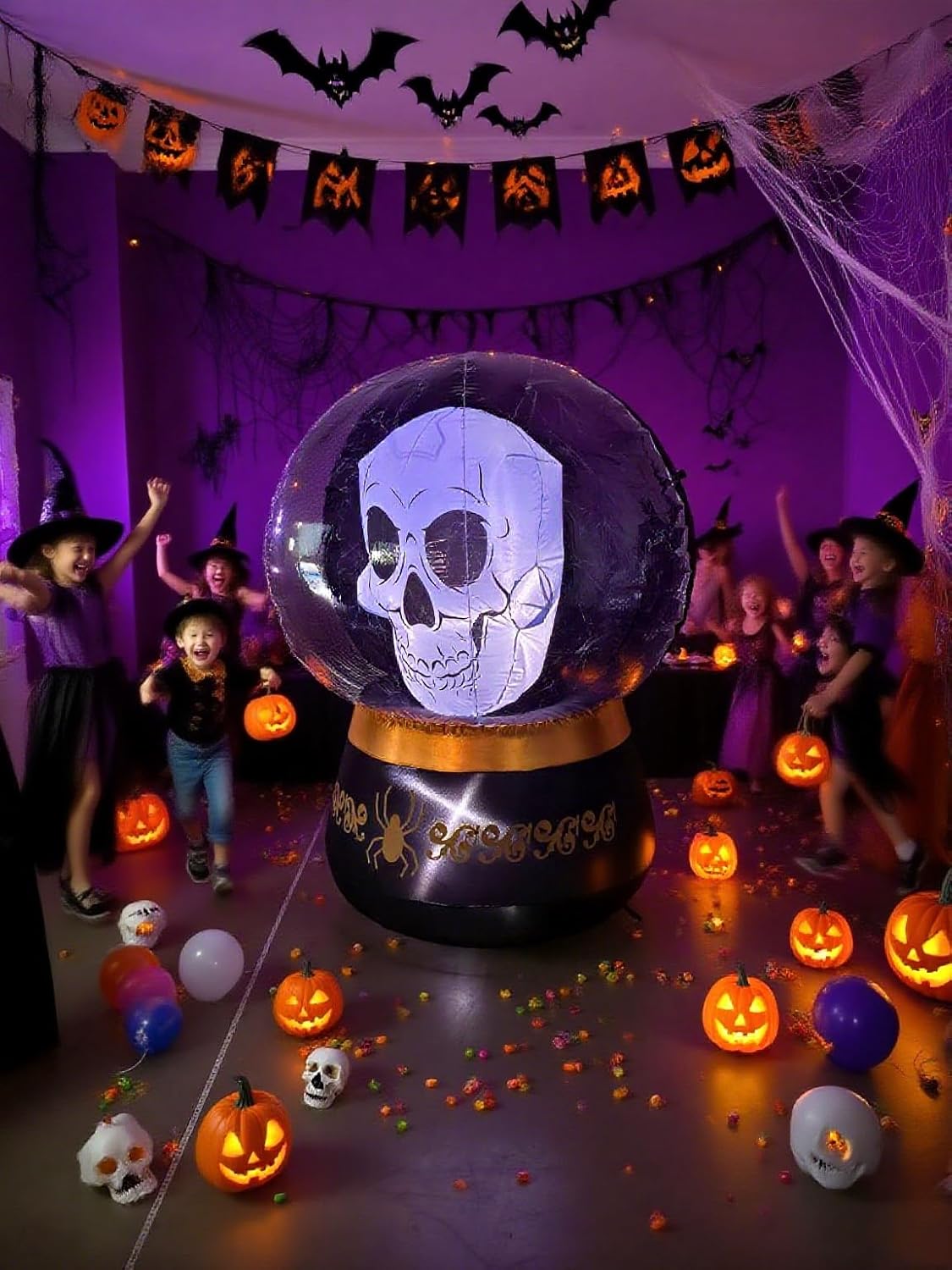 Halloween Inflatable Crystal Ball Decoration for Spooky Fun