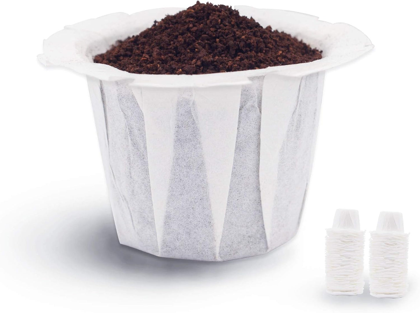 100 Disposable Coffee Filters for Keurig | White Paper Filters, XMCOSOCS