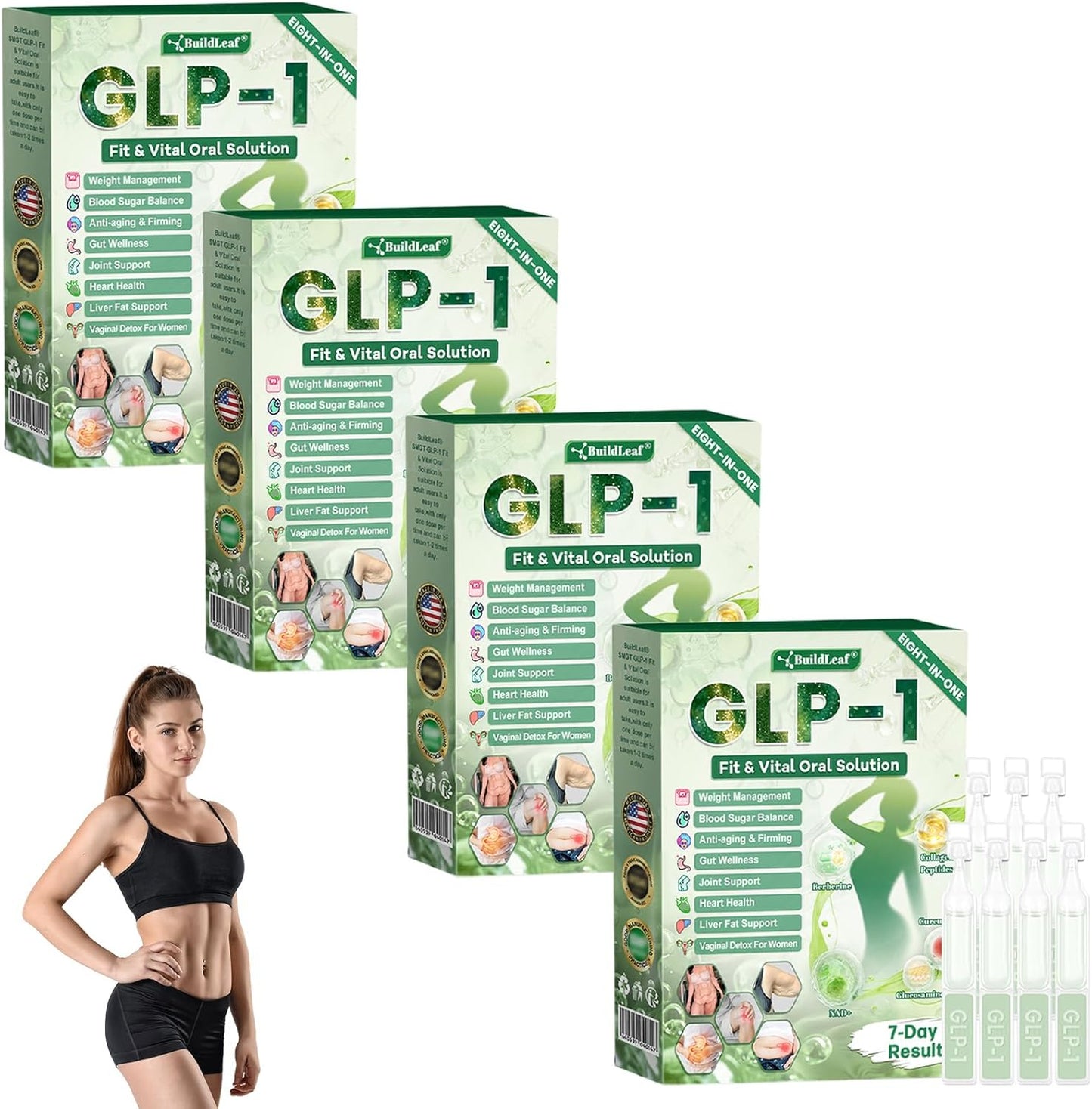 BuildLeaf GLP-1 8-in-One Drops for Digestive Health Support