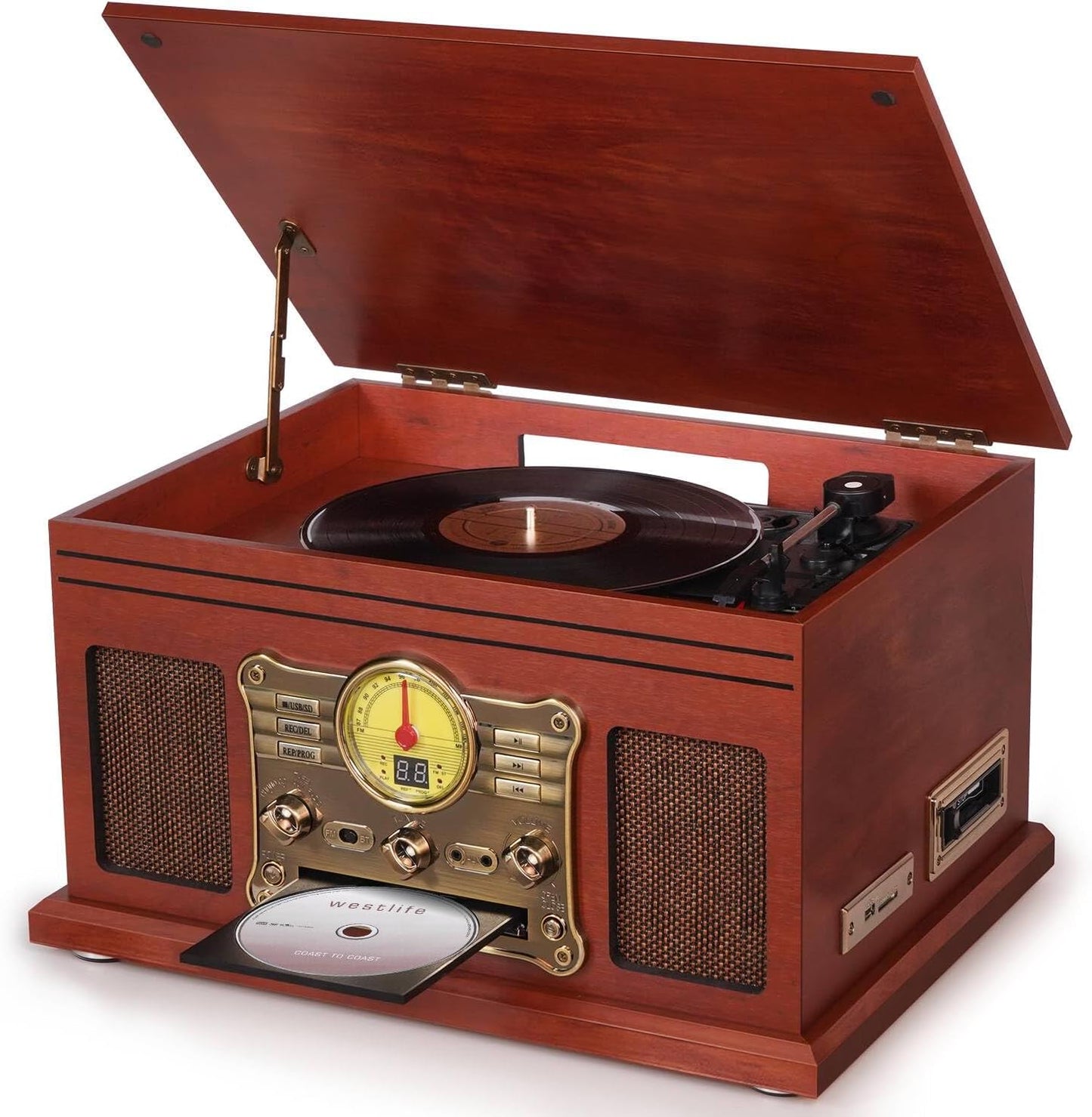 Bluetooth Record Player 10 in 1 with Vinyl to MP3 Converter