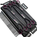 7.0 in Grooming Scissors 4pc Set with Comb - Sharp Professional Shears
