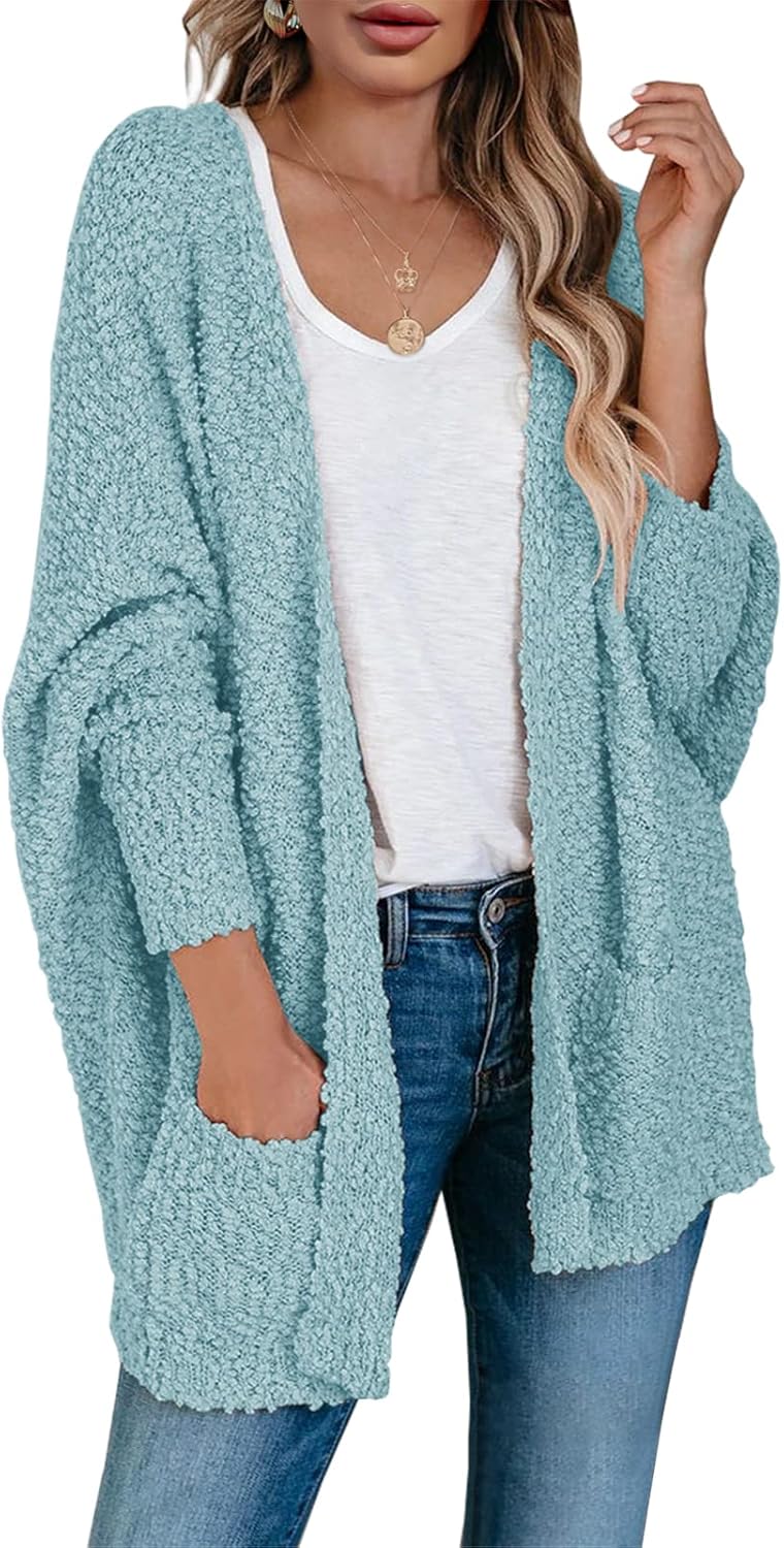 Saodimallsu Women's Chunky Popcorn Cardigan for Cozy Style