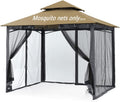 Mosquito Netting for 10x10 Gazebo Canopy - Black 4-Door Replacement