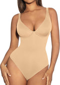 FeelinGirl Shapewear Bodysuits for Women Tummy Control Deep V Thong