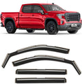Voron Glass in-Channel Rain Guards for GMC Sierra 1500 Crew Cab