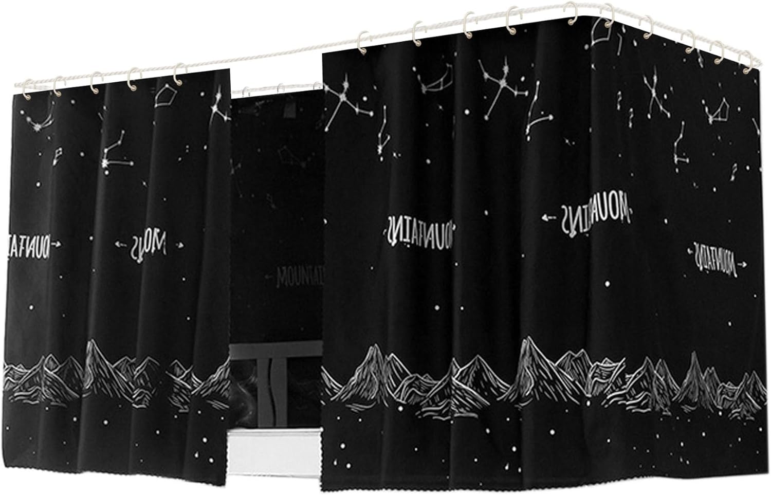 Hoce Twin Bunk Bed Privacy Drapes - 3 Panels