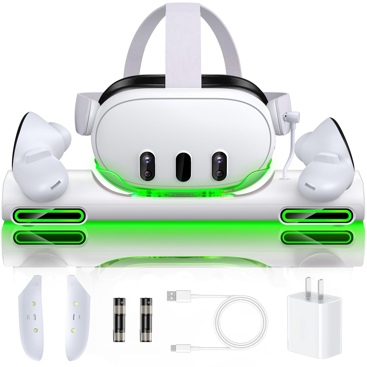 Charger Station for Meta Quest 3 with Fast Magnetic Charging