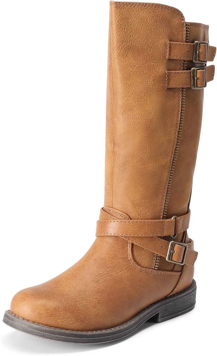 DREAM PAIRS Girls Knee High Fashion Riding Boots for Kids