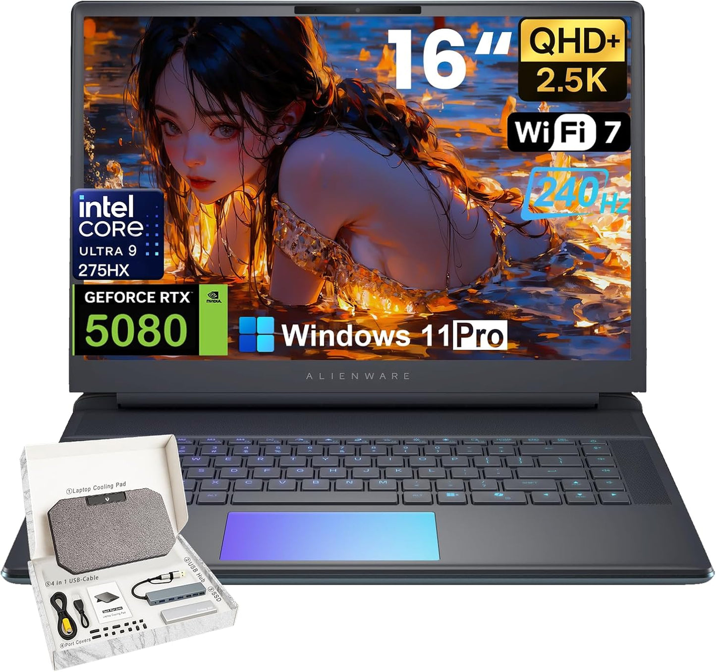 Alienware 16-inch Area-51 Gaming Laptop with RTX 5080 Power