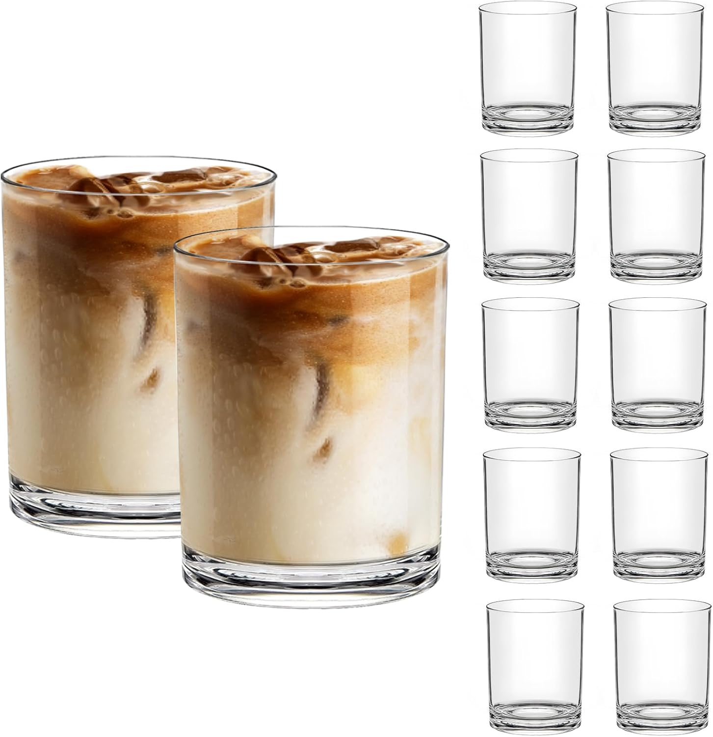 Unbreakable 12 Oz Plastic Whiskey Glasses Set of 12 for All Occasions