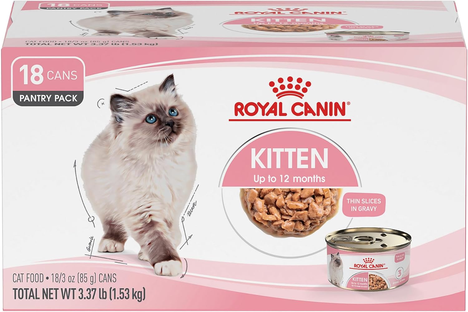Royal Canin Kitten Thin Slices in Gravy Cat Food for Kittens
