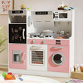 BIERUM Play Kitchen with Lights & Sounds - Realistic Wooden Set