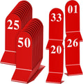Remerry Table Numbers 1-50 Acrylic Tent Cards - Clear Red Set