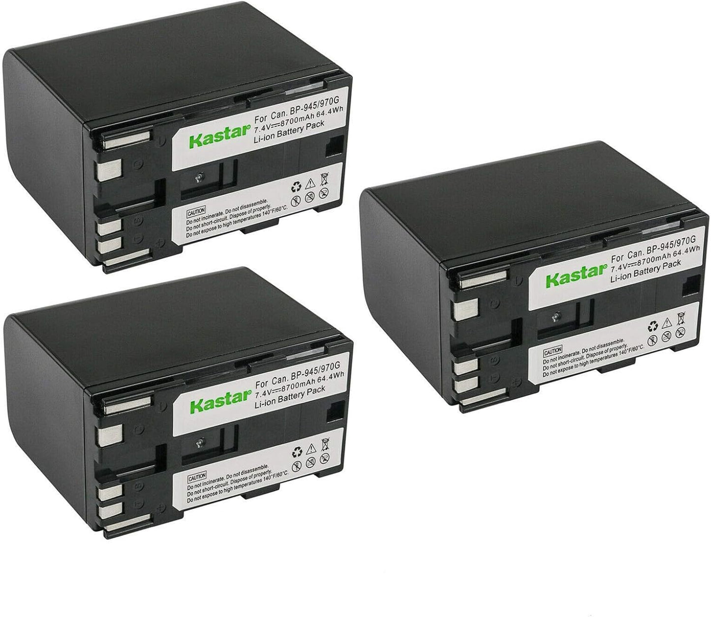 Kastar 3-Pack Battery Replacement for Canon Cameras - High Capacity