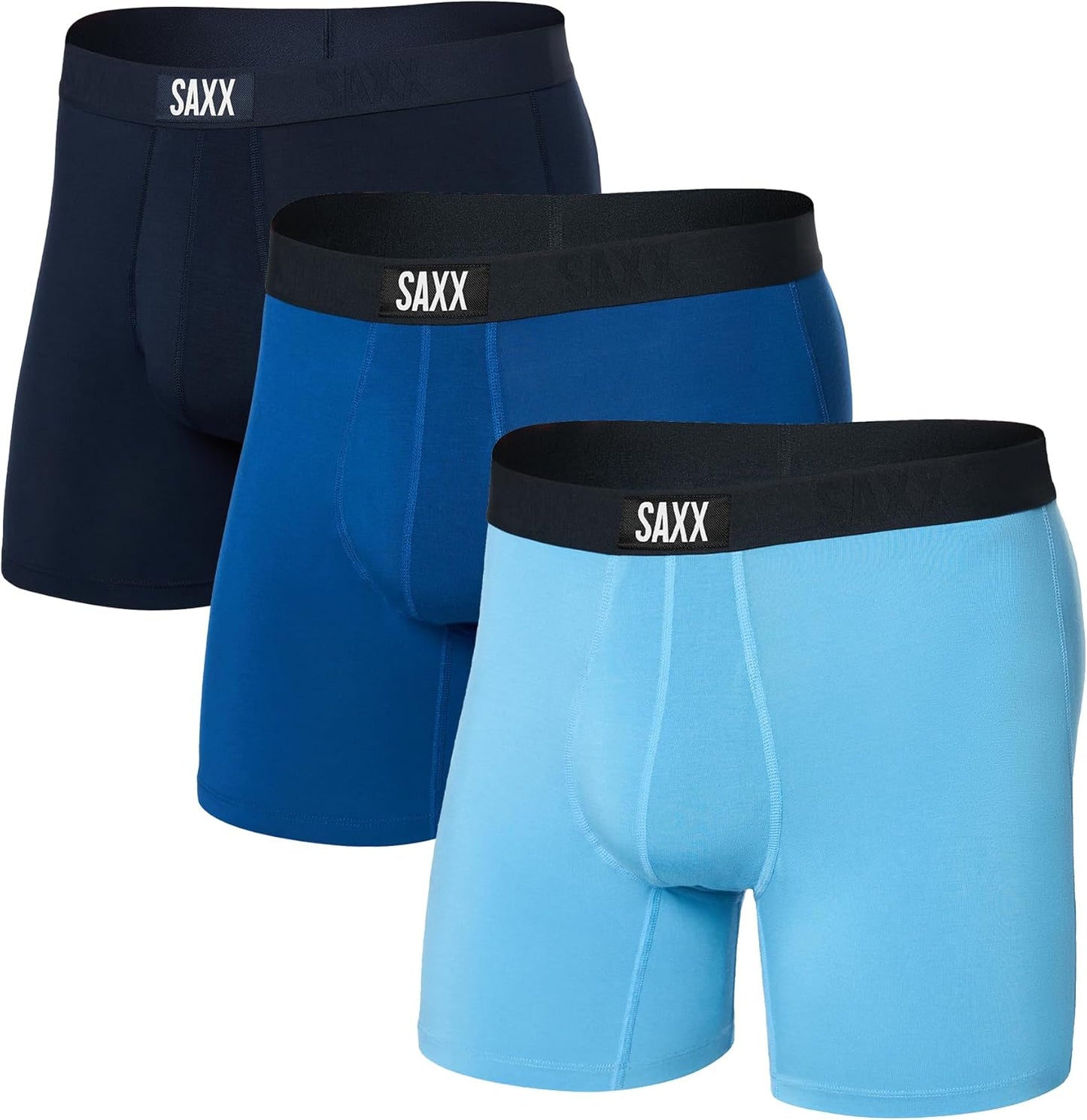 SAXX Men's Ultra Super Soft Boxer Briefs with Pouch - 3 Pack