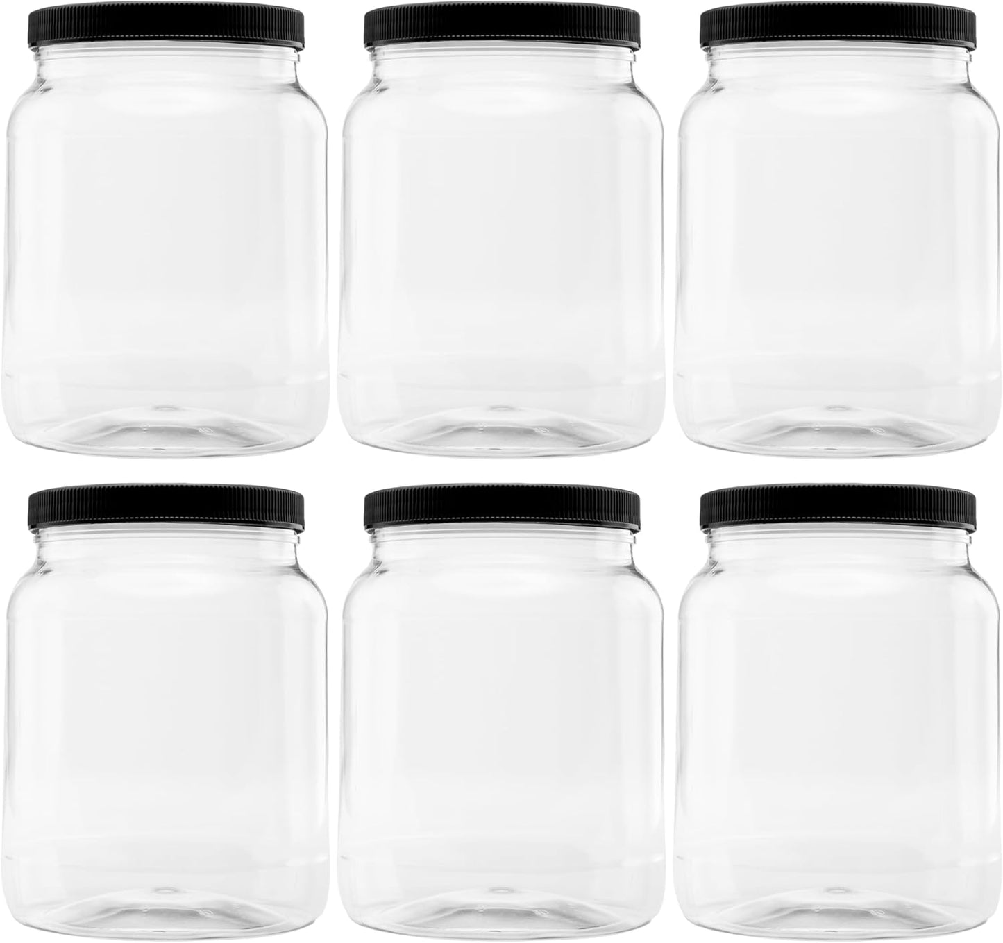 Plastic Storage Jars with Leak Proof Lids for Versatile Use
