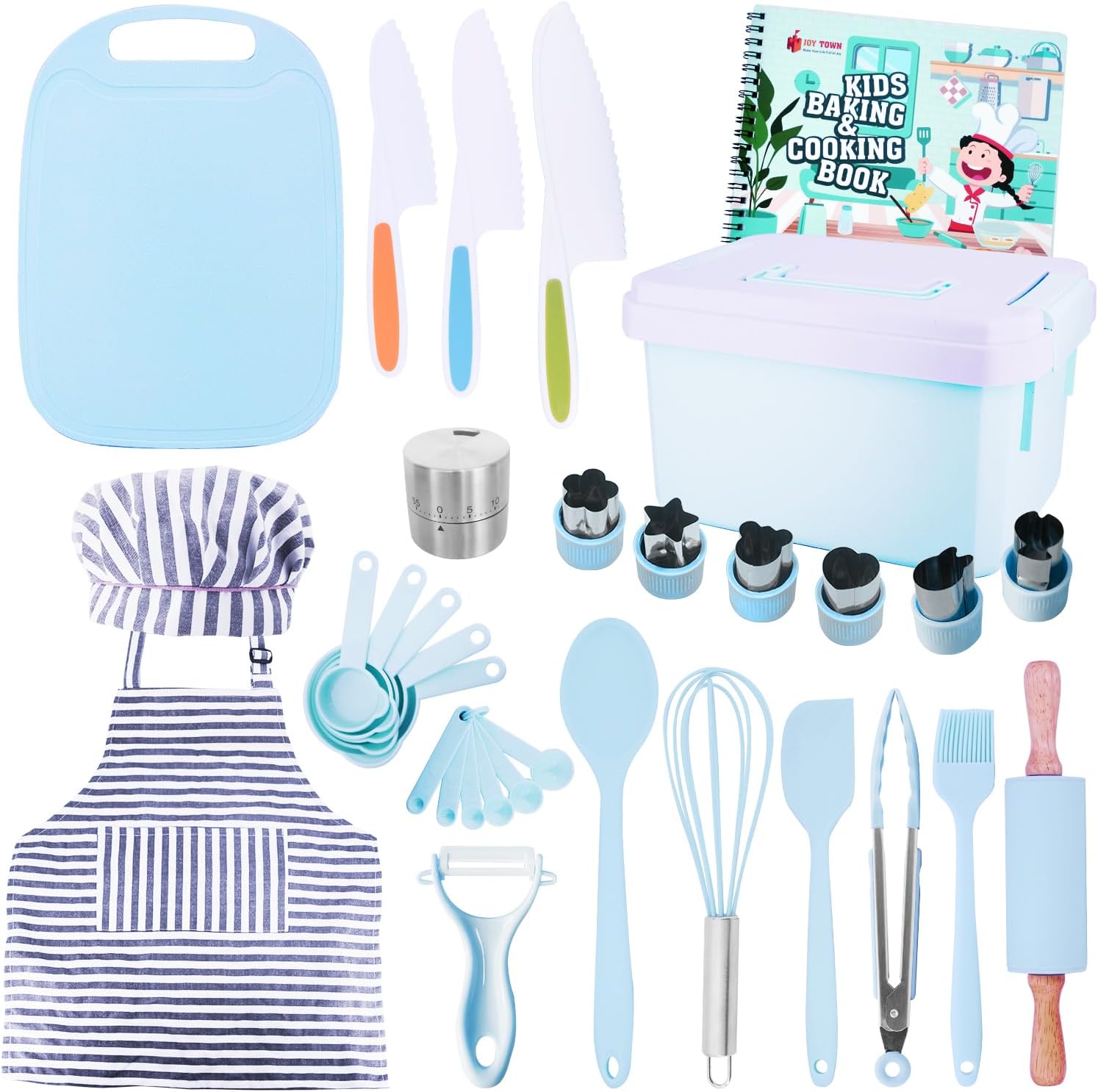 Complete Kids Baking Set with Cookbook & Timer - JOY TOWN