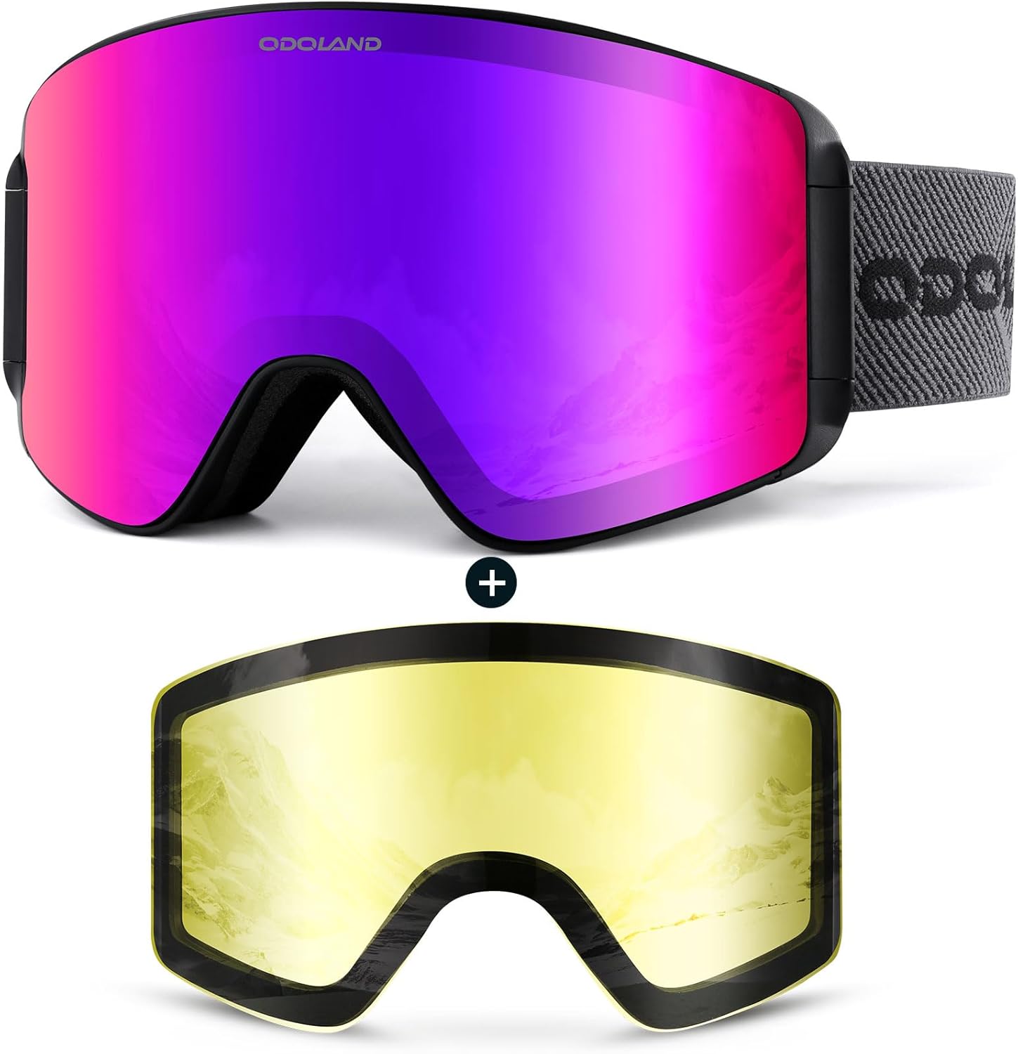 Odoland Frameless Ski Goggles - Anti-Fog for Clear Vision!