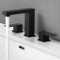 All Metal Black Bathroom Faucet 8 in Widespread Sink Faucet - Durable