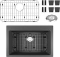 Stainless Steel Sink Protector 23 in x 13 in - Rear Drain Sink Grid