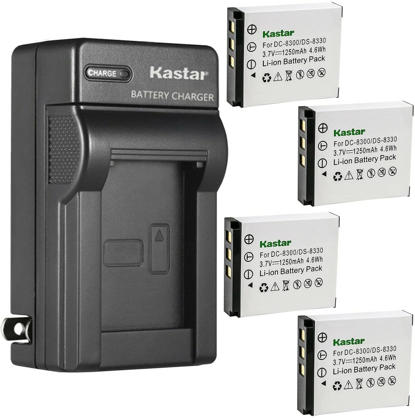 Kastar 4-Pack Battery and AC Wall Charger for Traveler DC-XZ6