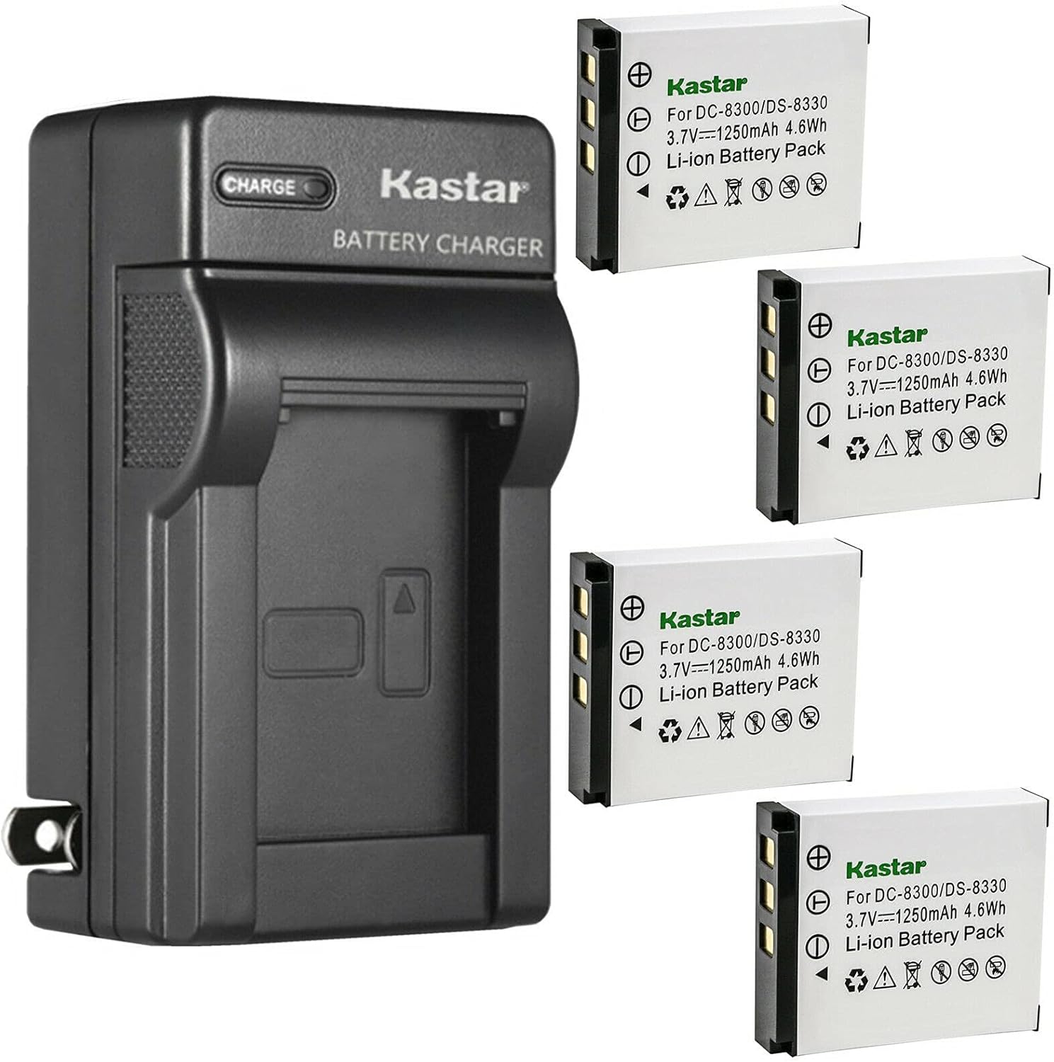 Kastar 4-Pack Battery and AC Wall Charger for Traveler DC-XZ6