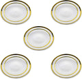 Charger Dinner Plates Glass Gold Rim Set 10PCS - Elegant Table