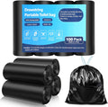 100 Portable Toilet Bags 8 Gallon Drawstring Biodegradable - Camping