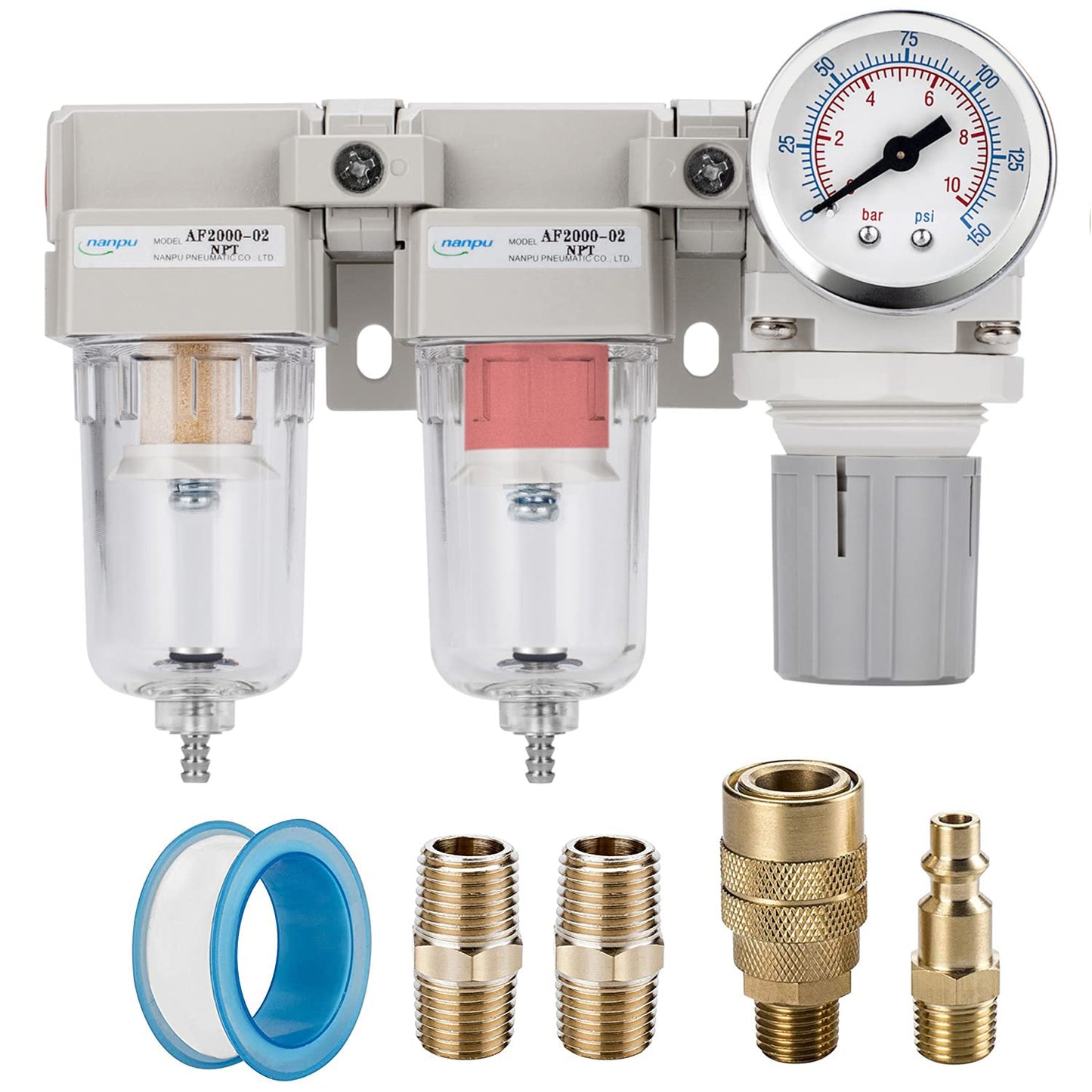NANPU 1/4in NPT Air Drying System with Dual Filtration Features