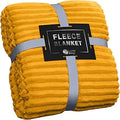 GO Fleece Blanket Orange Yellow Throw Blanket for Cozy Comfort